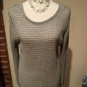 Gap Open Weave Sweater with Silver Sparkle